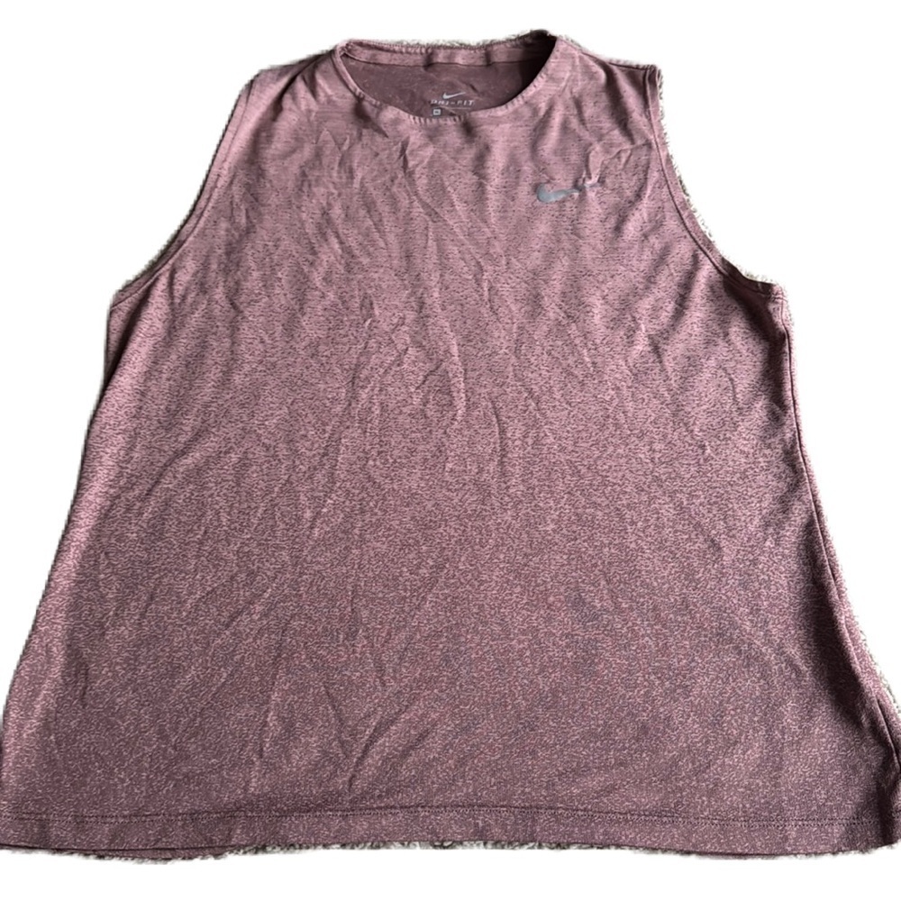 Nike XL Dri Fit Blush Pink Tank Top Gradient Dot Print Active Wear Women's EUC